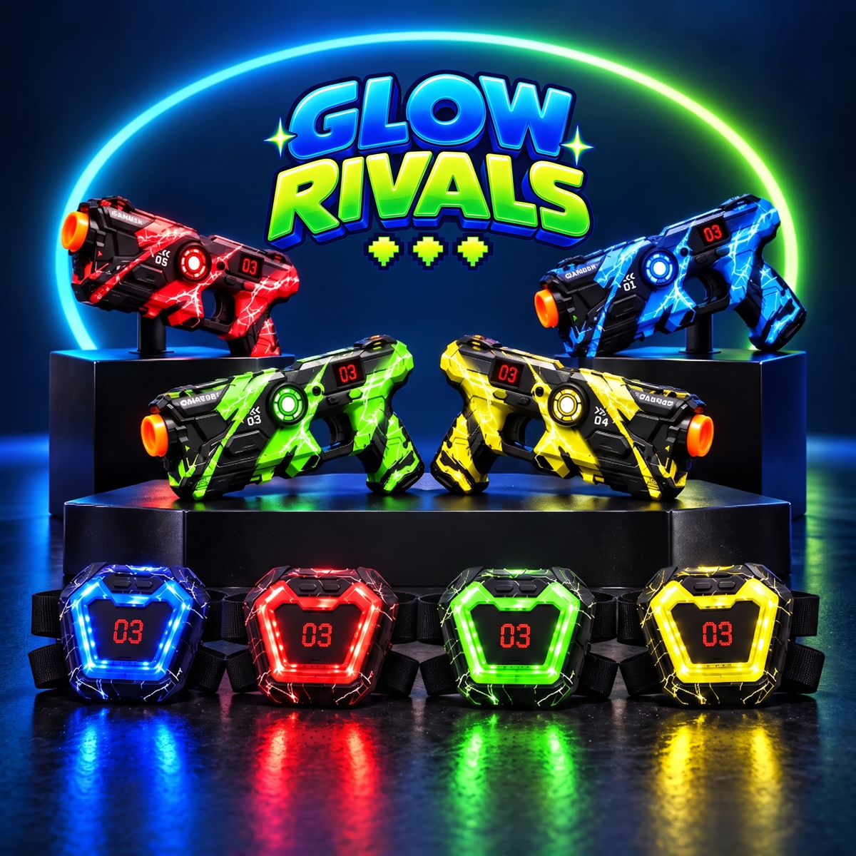 GLOW RIVALS Laser Tag Set