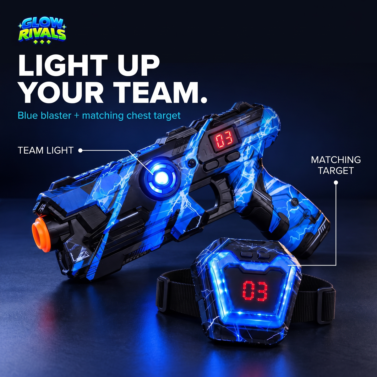 GLOW RIVALS Laser Tag Set